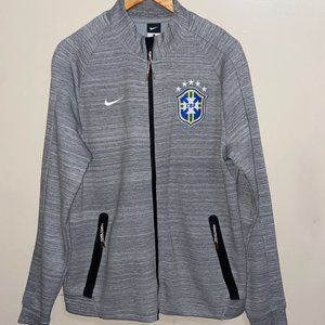 Nike Team Brazil N98 Tech Fleece Jacket 626739-063 FIFA World Cup 2014 Men L NEW